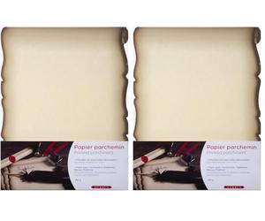Jacques Herbin 427B - A Pocket of 5 Sheets of Printed Parchment Paper - 21x29.7 cm - A4-90g - Drawing - Writing - Painting - Calligraphy - Creative Art (Pack of 2)