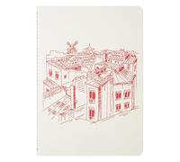 Jacques Herbin 93027T - Moulin Rouge notebook - A5 - 14.8 X 21 cm, thread-stitched, 32 lined pages, 120g ivory paper. - Made in France - Collection - Writing