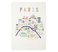 Jacques Herbin 94029T - Cahier Affiche de Paris- A5 - 14.8 X 21 cm, thread-stitched, 32 lined pages, 120g ivory paper. - Made in France - Collection writing