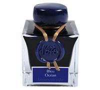 Jacques Herbin - Ref 15018JT - Ink for Fountain Pens & Rollerball Pens - Bleu Océan / Blue Ocean - 50ml Bottle - '1670' Jacques Herbin Prestige Collection - Blue-Coloured Ink