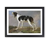 Jacques Laurent Agasse Hound Classic Painting Framed Print | A2 Black Framed Wall Art | Ready to Hang | Classic Historical Picture | Living Room Bedroom Lounge Office