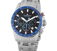 JACQUES LEMANS Liverpool Men's Watch Metal Strap Chronograph 1-2099E, Metal band / black/blue, Bracelet