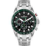 JACQUES LEMANS Liverpool Men's Watch Metal Strap Chronograph 1-2099F, Metal band / black/green, Bracelet