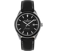 JACQUES LEMANS 1-2116A Men's Analogue Solar Watch with Faux Leather Strap