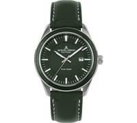 JACQUES LEMANS 1-2116B Men's Analogue Solar Watch with Faux Leather Strap