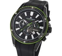 JACQUES LEMANS Men's Quartz Analog Watch with Stainless Steel Strap mid-39596, Black/White, Strip