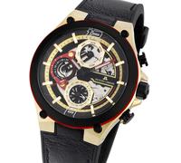 Jacques Lemans 1-2150C Manchester Multifunction Quartz Unisex Black, Golden, ...