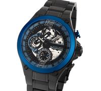 JACQUES LEMANS Men's Quartz Analog Watch with Stainless Steel Strap mid-39610, Black/White