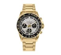 JACQUES LEMANS 50-10F Solar Chronograph Limited Edition Men's Watch 42 mm Sapphire Glass 10 ATM Stainless Steel Strap Silver Colour with Leather Strap