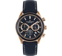 JACQUES LEMANS Eco Power Solar Chronograph Vegan Strap Rose Gold Plated Men's Watch