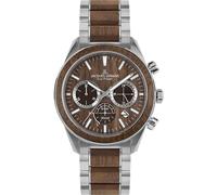 JACQUES LEMANS Eco Power Solar Wood Chronograph Men's Vegan Bracelet Watch