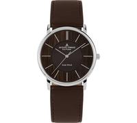 JACQUES LEMANS Eco Power Solar Wood Dark Brown Vegan Strap Women's Watch