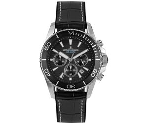 Jacques Lemans Liverpool Diver Chrono 1-2206A - Man - 44 mm - Quartz - Mineral Glass Black 23 mm