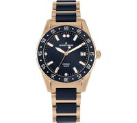 JACQUES LEMANS Liverpool Men's Watch Solid Stainless Steel/High-Tech Ceramic Solid Stainless Steel 42-10, Black, Rose Gold, Bracelet