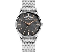 JACQUES LEMANS London Men's Quartz Watch Steel/Dark Grey 1-2193I, silver, Modern