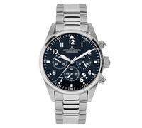 Jacques Lemans Men's Chronograph Barcelona Steel/Blue Chrono 42-2D