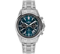 Jacques Lemans Men's Chronograph Sunburst Dial Watch 1-2117, D. Blue/Silver with Metal Band, Bracelet