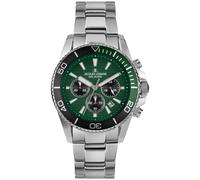 Jacques Lemans Mens Diver's Watch Chronograph Stainless/Green Chrono 1-2206I