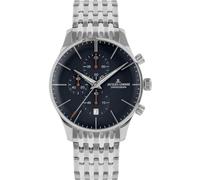 JACQUES LEMANS Men's London Chronograph Watch Steel/Midnight Blue 1-2163H