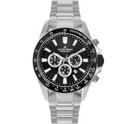 JACQUES LEMANS Men's Quartz Analog Watch with Stainless Steel Strap mid-39574, Silver