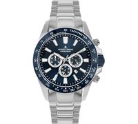 JACQUES LEMANS Men's Quartz Analog Watch with Stainless Steel Strap mid-39575, Silver