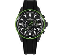 JACQUES LEMANS Men's Quartz Analog Watch with Stainless Steel Strap mid-39596, Black/White, Strip