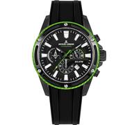 JACQUES LEMANS Men's Quartz Analog Watch with Stainless Steel Strap mid-39596, Black/White, Strip