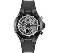 JACQUES LEMANS Men's Quartz Analog Watch with Stainless Steel Strap mid-39604, Black/White, Strip