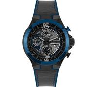 JACQUES LEMANS Men's Quartz Analog Watch with Stainless Steel Strap mid-39605, Black/White