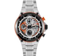 JACQUES LEMANS Men's Quartz Analog Watch with Stainless Steel Strap mid-39608, Silver, Bracelet