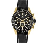 JACQUES LEMANS Men's Quartz Analog Watch with Stainless Steel Strap mid-39622, Black/White