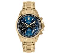 Jacques Lemans Men's Watch Chronograph Liverpool Gold/Blue Chrono 1-2117ZI