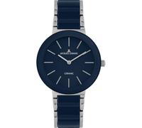 JACQUES LEMANS Monaco Women's Watch Ceramic 34 mm 10 ATM with Stainless Steel Strap 42-7Y