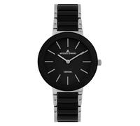 JACQUES LEMANS Monaco Women's Watch Solid Stainless Steel/High-Tech Ceramic Solid Stainless Steel 42-8A, Black, Bracelet