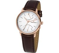 JACQUES LEMANS N-218D Men's Analogue Quartz Watch with Leather Strap, Brown/White, Bracelet