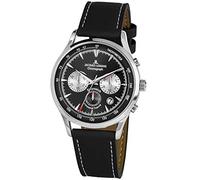 JACQUES LEMANS Sports Watch 1-2068A, Black, Silver, Strap.