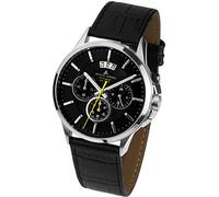 Jacques Lemans Sydney 1-1542A Men's Chronograph Black Leather Strap Watch