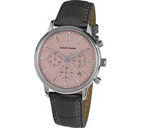 JACQUES LEMANS Unisex Classic Analogue Quartz Watch Leather N-209F, Black/Pink, Bracelet