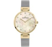 JACQUES LEMANS Women's Quartz Analog Watch with Stainless Steel Strap mid-39639, Silver