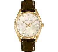 JACQUES LEMANS Women's Watch 'Anniversary Collection 50 Years' Derby 34 mm 10 ATM Date with Leather Strap 50-4 in Various Designs