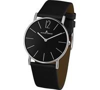 JACQUES LEMANS York 1-2030A Women's Watch Men's Watch Leather Strap Solid Stainless Steel, Silver, Bracelet