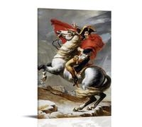 Jacques Louis David Napoleon at The Great St Classic Masterpiece Poster Canvas Wall Art Picture Prints Hanging Photo Idea Decor Homes Artworks 08x12inch(20x30cm)