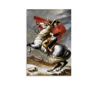Jacques Louis David Napoleon at The Great St Classic Masterpiece Poster Cool Artworks Painting Wall Art Canvas Prints Hanging Picture Home Decors Idea 08x12inch(20x30cm)
