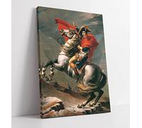 Jacques-Louis David Napoleon Crossing the Alps Canvas Wall Art Print Picture - 8 inch wide x 12 inch high (Frame Depth 30mm)
