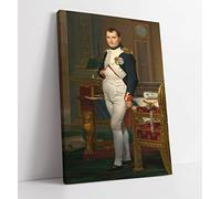 Jacques-Louis David Napoleon in His Study Canvas Wall Art Print Picture - 24 inch wide x 36 inch high (Frame Depth 30mm)