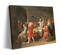 Jacques-Louis David Paintings Wall Art Poster Prints The Death of Socrates Canvas Wall Art Prints Photo Picture Paintings Room Decor Home Decorative Frame 08x12inch(20x30cm)