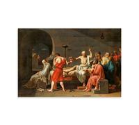Jacques-Louis David Paintings Wall Art Poster Prints The Death of Socrates Wall Art Painting Canvas Gift Living Room Prints Bedroom Decor Artworks Unframe 24x36inch(60x90cm)