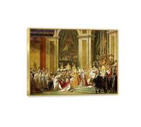 Jacques Louis David Poster Napoleon Coronation Print on canvas Famous Painting Reproduction Renaissance Wall Art Cool Wall Decor Living room 80x60cm(32x24in) Framed