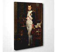 Jacques Louis-David The Emperor Napoleon Canvas Print | Gallery Wrapped 30mm Frame Wall Art | 30x20 inches | Ready to Hang | Modern Picture | Living Room Bedroom Lounge Office