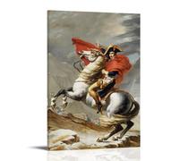 Jacques Louis David Works《Bonaparte Crossing The Alps》Printing Posters Printed Canvas Wall Art Paintings Contemporary Decor Artworks for Home 20x30inch(50x75cm)